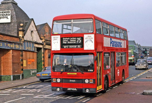 Route 75, London Transport, T874, A874SUL, Croydon