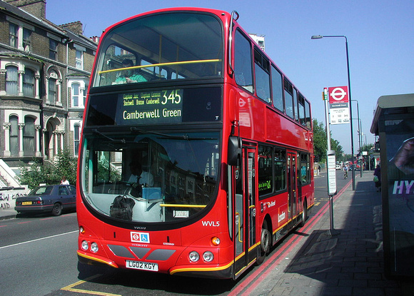 Route 345, London General, WVL5, LG02KGY, Stockwell