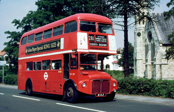 Route 281, London Transport, RM1091, 91CLT, Whitton Church