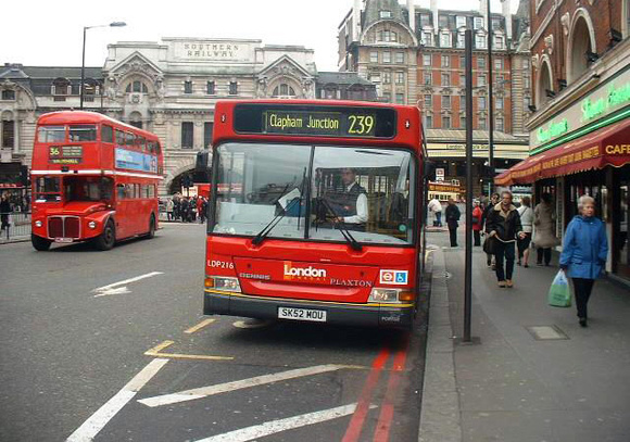 Route 239, London General, LDP216, SK52MOU, Victoria Station