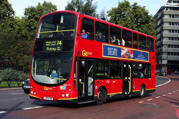 Route 74, Go Ahead London, WVL175, LX05FBU, Marble Arch