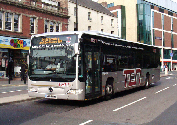 Route 10, Go North East 5314, NK08MYC, Newcastle