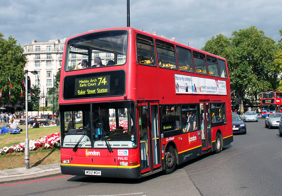 Route 74, London General, PVL112, W512WGH, Marble Arch