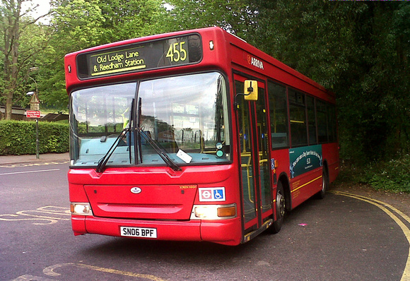 Route 455, Arriva London, SN06BPF, Purley