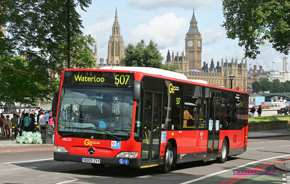 Route 507, Go Ahead London, MEC30, BD09ZVV, Lambeth Palace