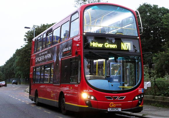 Route N171, Go Ahead London, WVL386, LX11CVL, Hither Green