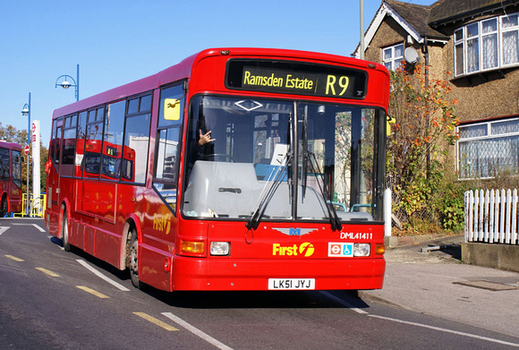 Route R9, First Centrewest, DML41411, LK51JYJ, Orpington