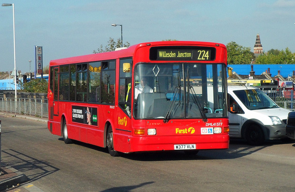 Route 224, First London, DML41377, W377VLN, Willesden Junction