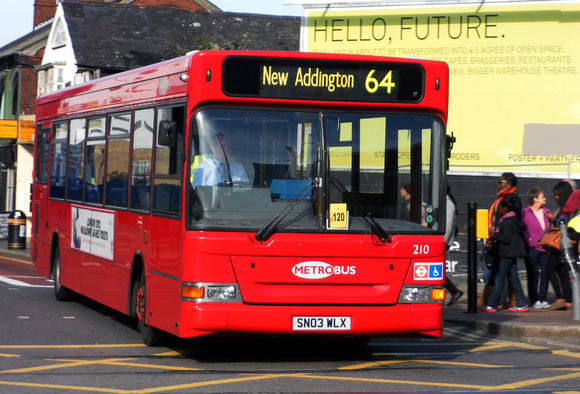 Route 64, Metrobus 210, SN03WLX, East Croydon
