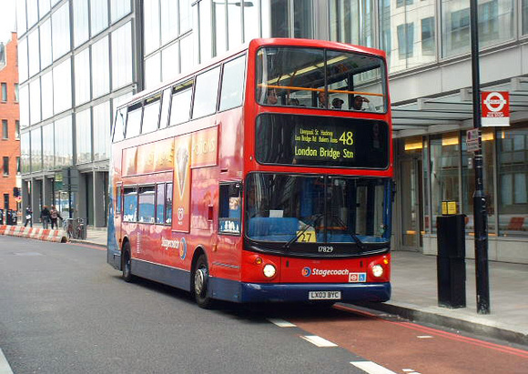 Route 48, Stagecoach London 17829, LX03BYC, Liverpool Street