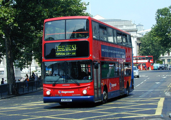 Route 53, Stagecoach London, TA315, X315NNO, Trafalgar Square