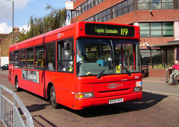 Route 119, Metrobus 332, W332VGX, Bromley