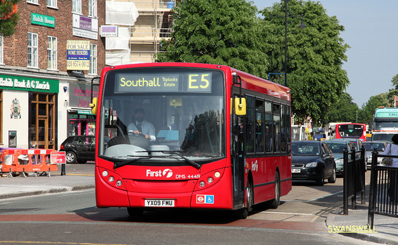 Route E5, First London, DMS44419, YX09FMU
