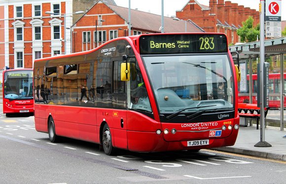 Route 283, London United RATP, OV58, YJ09EYV, Hammersmith