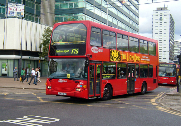 Route X26, Metrobus 464, YN03DFP, East Croydon
