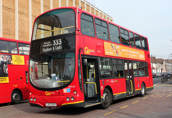Route 333, Go Ahead London, WVL116, LX03EEH, Tooting Broadway