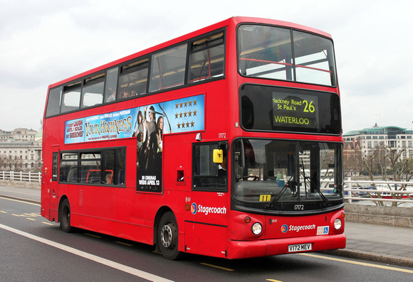 Route 26, Stagecoach London 17172, V172MEV, Waterloo