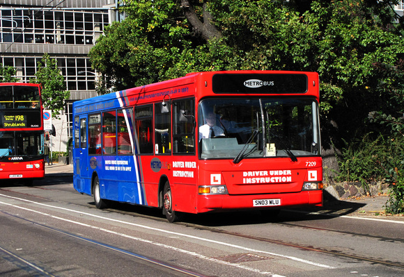 Training, Metrobus 7209, SN03WLU, Croydon