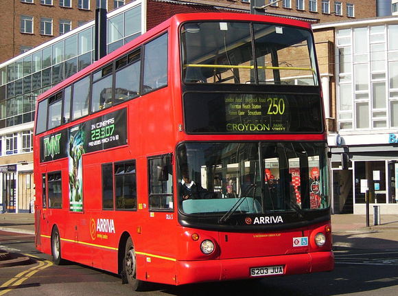 Route 250, Arriva London, DLA3, S203JUA, Croydon
