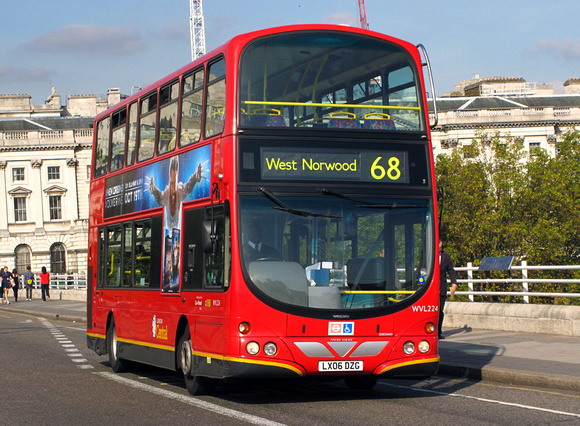 Route 68, London Central, WVL224, LX06DZG, Waterloo