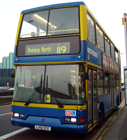 Route 119, Metrobus 417, LV51YCC, Croydon