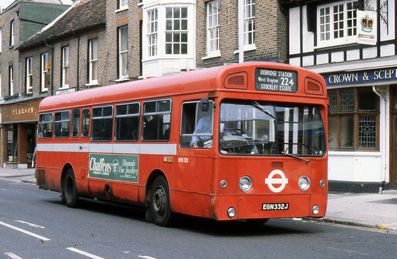 Route 224, London Transport, SMS332, EGN332J, Uxbridge