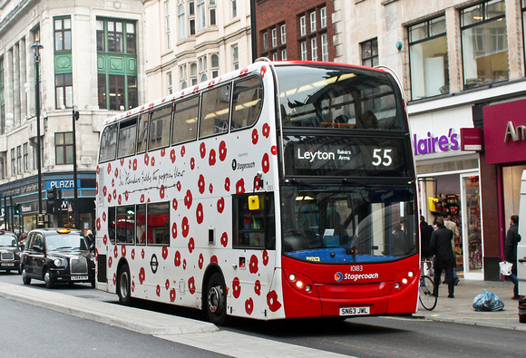 Route 55, Stagecoach London 10183, SN63JWL, Tottenham Court Road