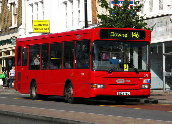 Route 146, Metrobus 274, SN03YBG, Bromley