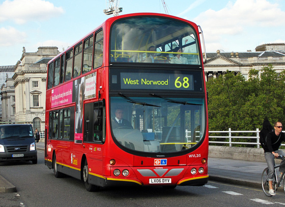 Route 68, London Central, WVL215, LX06EDYV, Waterloo