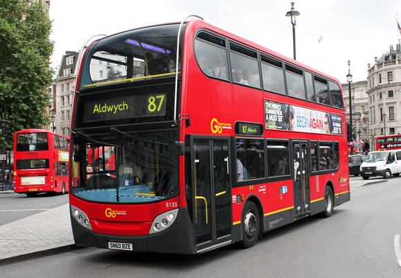 Route 87, Go Ahead London, E133, SN60BZE, Trafalgar Square