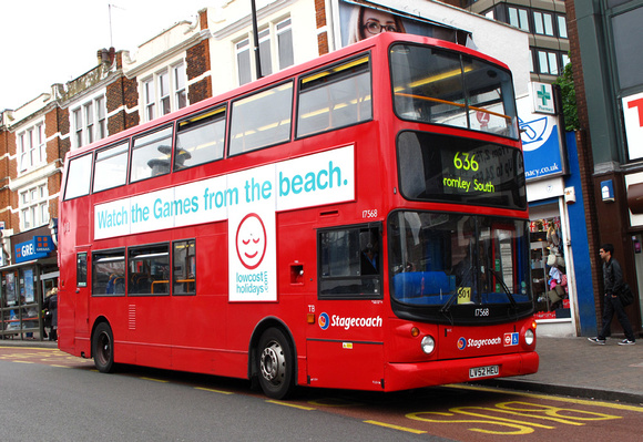 Route 636, Stagecoach London 17568, LV52HEU, Bromley