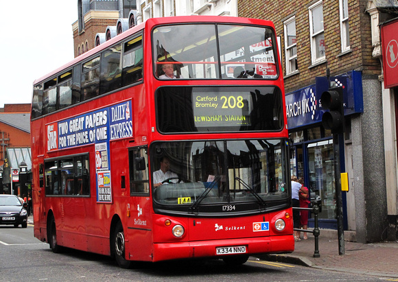 Route 208, Selkent ELBG 17334, X334NNO, Bromley