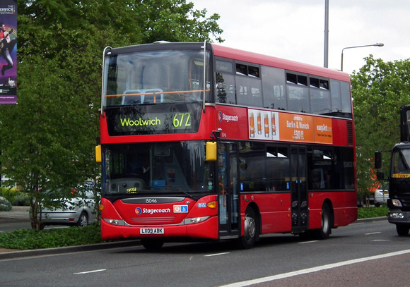 Route 672, Stagecoach London 15046, LX09ABK, Woolwich