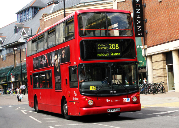 Route 208, Selkent ELBG 17339, X339NNO, Bromley