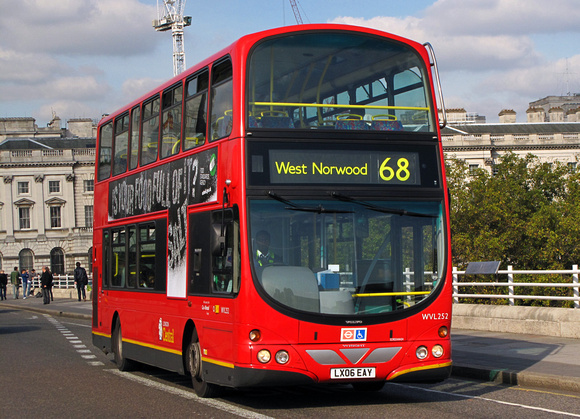 Route 68, London Central, WVL252, LX06EAY, Waterloo