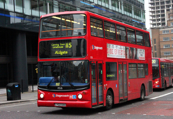 Route 115, Stagecoach London 17535, LY02OAA, Aldgate
