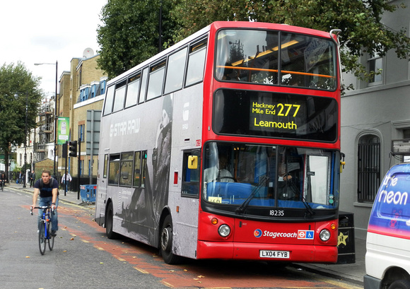 Route 277, Stagecoach London 18235, LX04FYB, Mile End