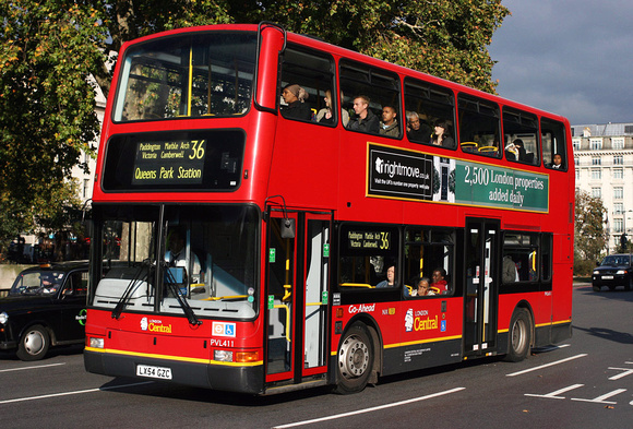Route 36, London Central, PVL411, LX54GZC, Marble Arch