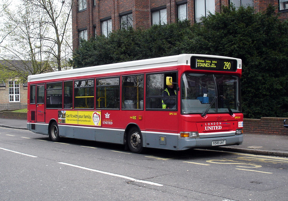 Route 290, London United, DPS518, X518UAT, Twickenham