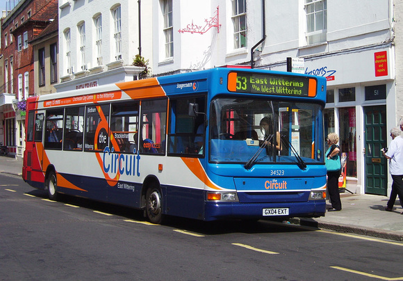 Route 53, Stagecoach South Coast 34523, GX04EXT, Chichester