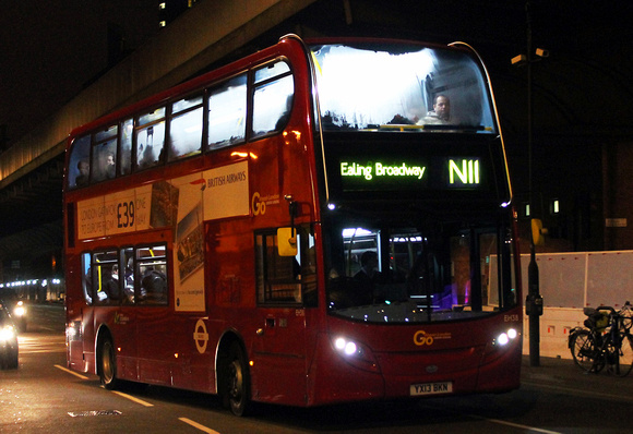 Route N11, Go Ahead London, EH38, YX13BKN, Hammersmith