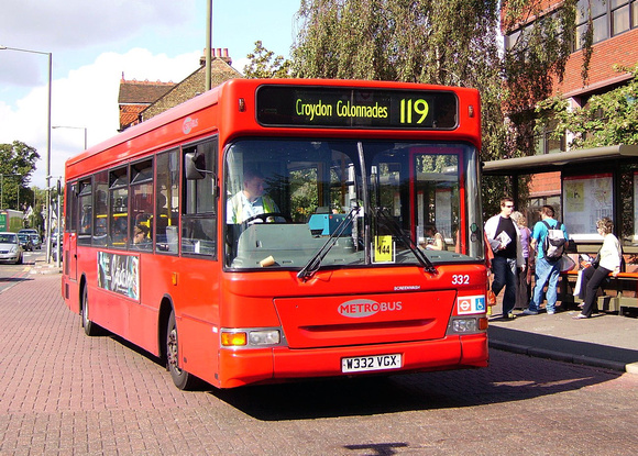 Route 119, Metrobus 332, W332VGX, Bromley
