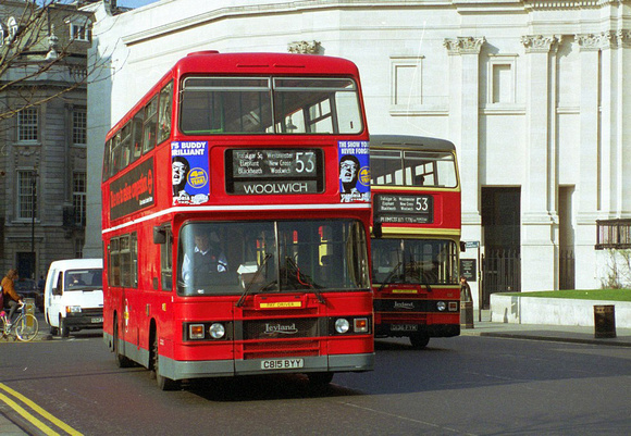 Route 53, Selkent, L15, C815BYY, Trafalgar Square