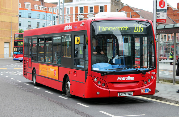 Route 209, Metroline, DE1008, LK09ENX, Hammersmith