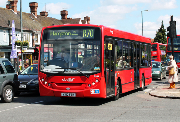 Route R70, Abellio London 8531, YX10FEH, Fulwell