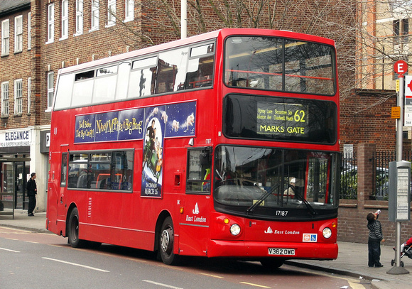 Route 62, East London ELBG 17187, V362OWC, Barking