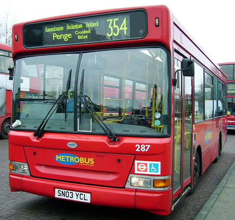 Route 354, Metrobus 287, SN03YCL, Bromley