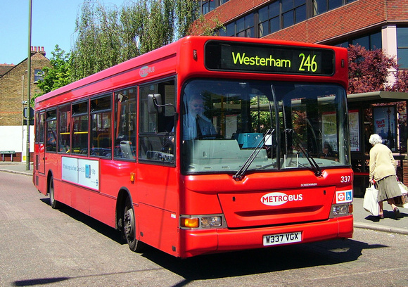 Route 246, Metrobus 337, W337VGX, Bromley