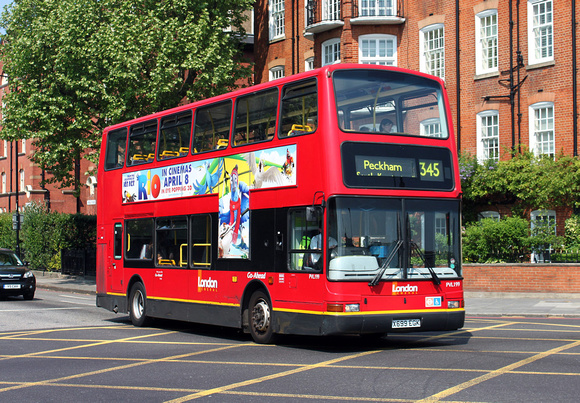 Route 345, London General, PVL199, X699EGK, Battersea