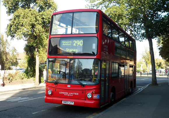 Route 290, London United RATP, TA343, SN03LEP, Staines